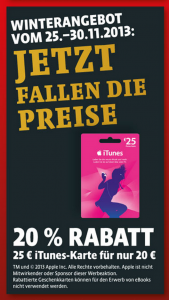 iTunes Karte Kaisers Angebot