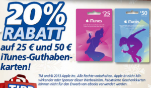 iTunes Karte Real 20 Prozent