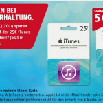 rewe itunes karte angebot 25 euro