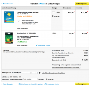365 Tage PS Plus und USB Stick bei Conrad