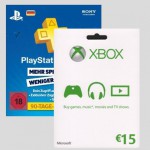 ps plus und xbox live geschenkkarten